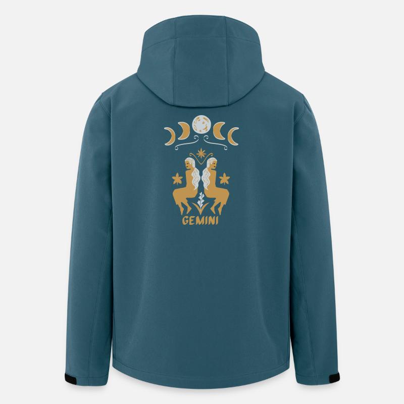 Gemini - Zwilling Sternzeichen - Recycelte Männer Softshell-Jacke von Stanley/Stella - Dunkles Petrol