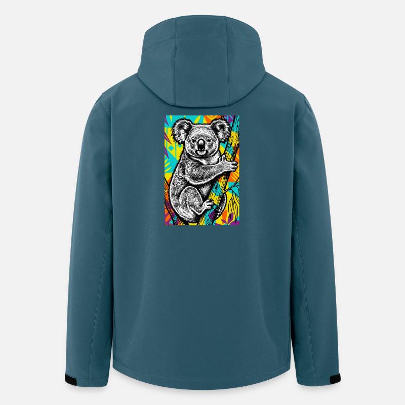 Koala - Recycelte Männer Softshell-Jacke von Stanley/Stella - Dunkles Petrol