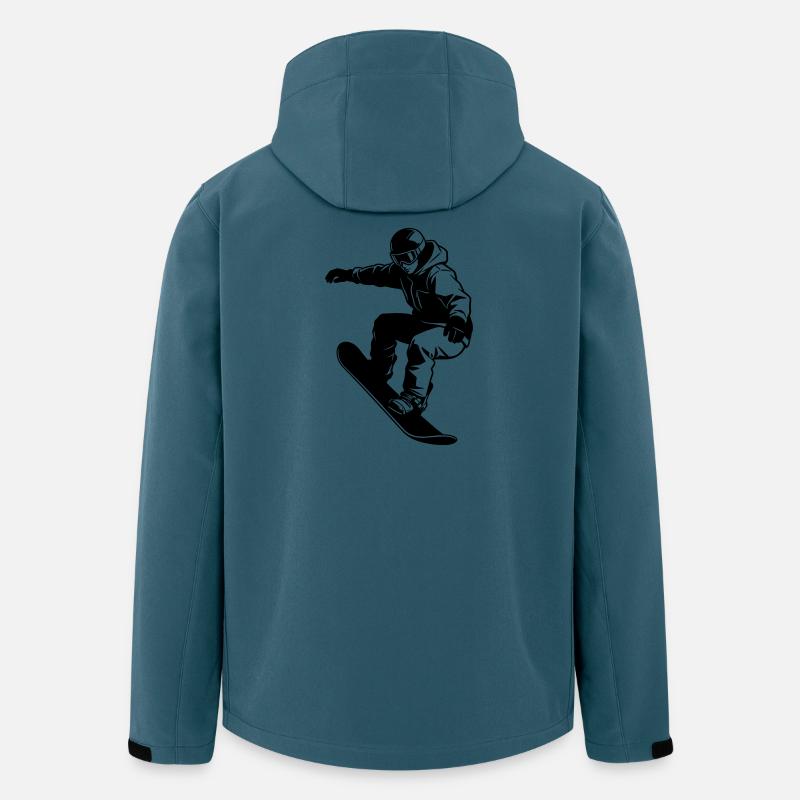 Snowboarder - Recycelte Männer Softshell-Jacke von Stanley/Stella - Dunkles Petrol