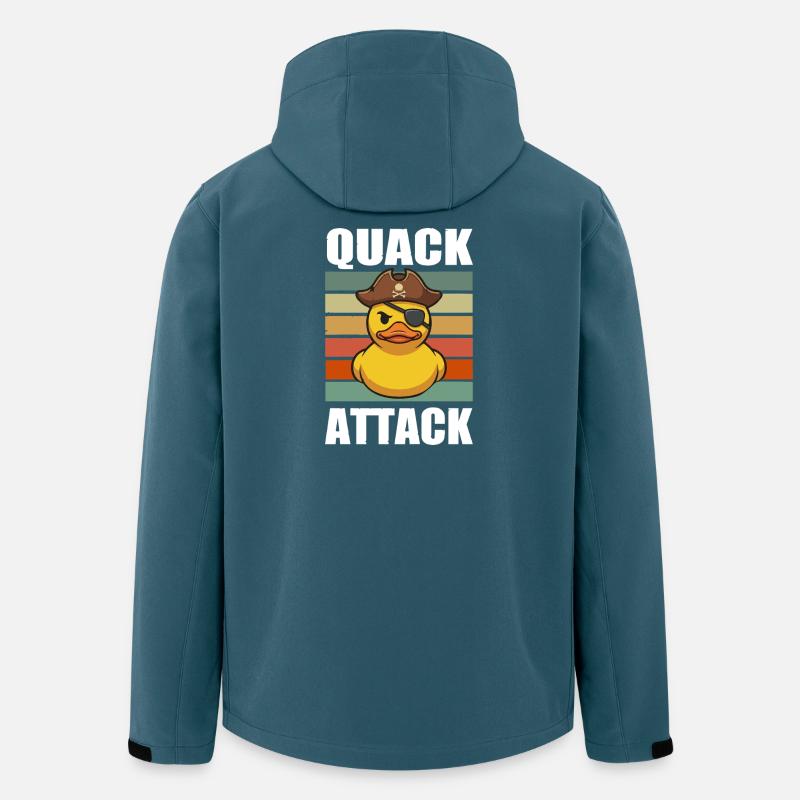 Attaque du Canard Pirate : Coin - Veste softshell homme en polyester recyclé Stanley/Stella - bleu pétrole foncé