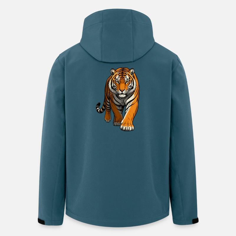 Tiger Illustration - Men’s Recycled Softshell Jacket by Stanley/Stella - stargazer