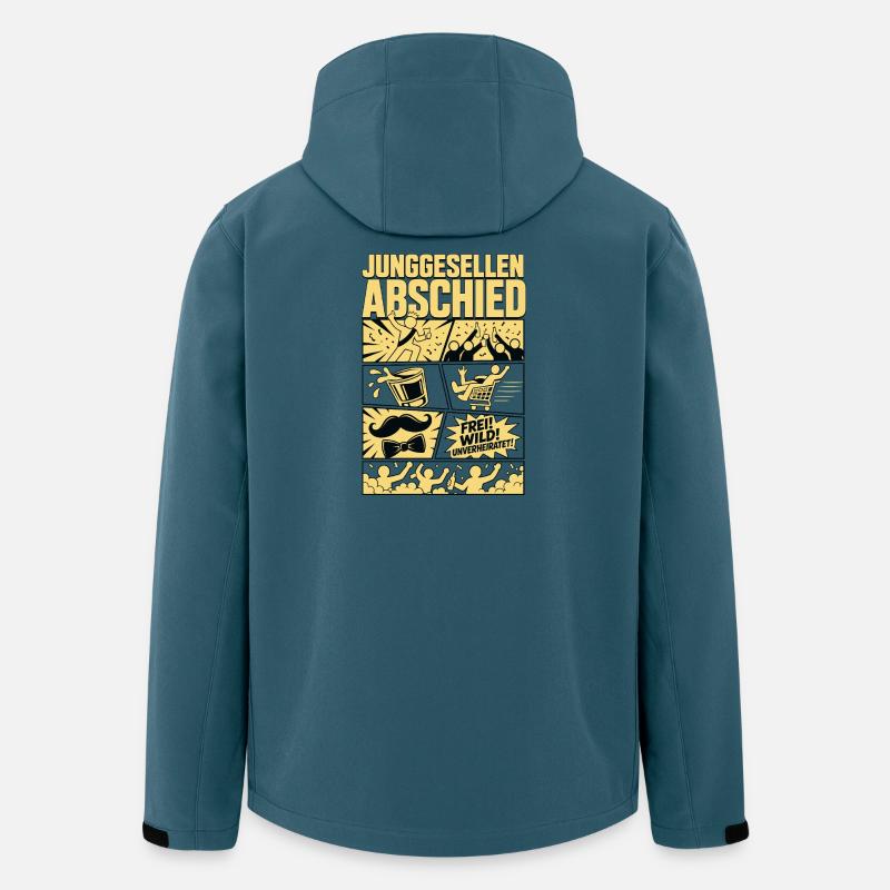 Legendärer Junggesellenabend - Recycelte Männer Softshell-Jacke von Stanley/Stella - Dunkles Petrol