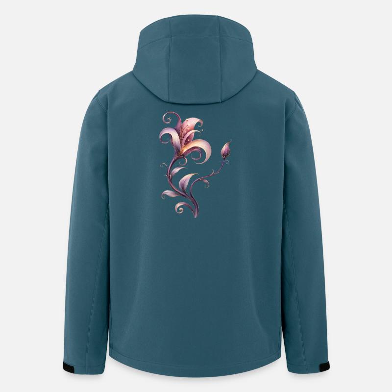 Fantasy Blume Elegantes Ornament - Recycelte Männer Softshell-Jacke von Stanley/Stella - Dunkles Petrol