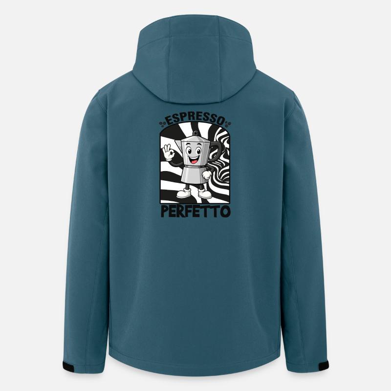 Espresso, Kaffee - Recycelte Männer Softshell-Jacke von Stanley/Stella - Dunkles Petrol