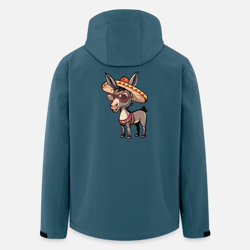 Sombrero drôle d’âne - Veste softshell homme en polyester recyclé Stanley/Stella - bleu pétrole foncé