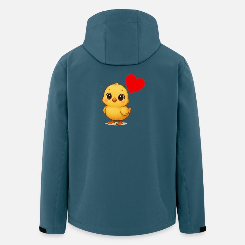 Stickiges Kükenherz - Recycelte Männer Softshell-Jacke von Stanley/Stella - Dunkles Petrol