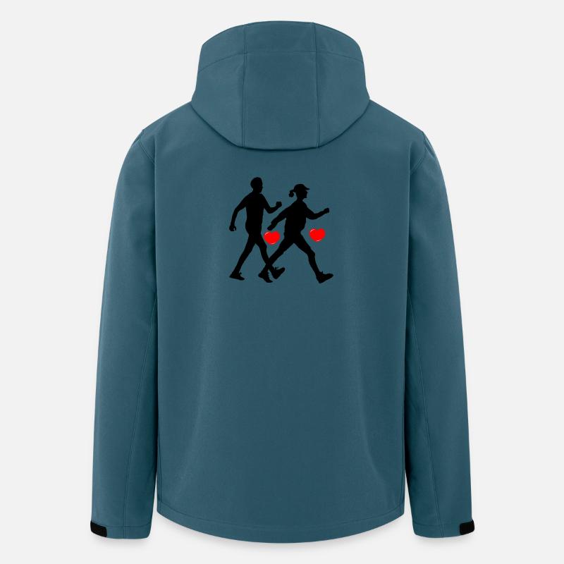 Zwei Wanderer mit Herz - Recycelte Männer Softshell-Jacke von Stanley/Stella - Dunkles Petrol