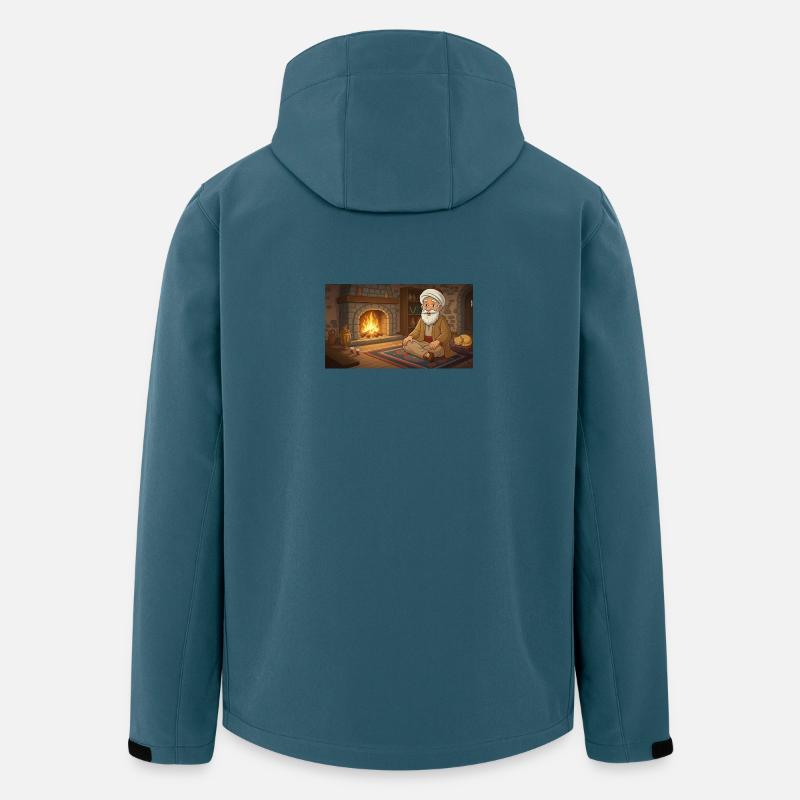Innere Ruhe & Achtsamkeit: Design am Kamin - Recycelte Männer Softshell-Jacke von Stanley/Stella - Dunkles Petrol