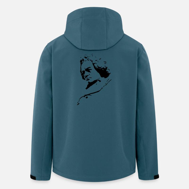 Beethoven - Recycelte Männer Softshell-Jacke von Stanley/Stella - Dunkles Petrol