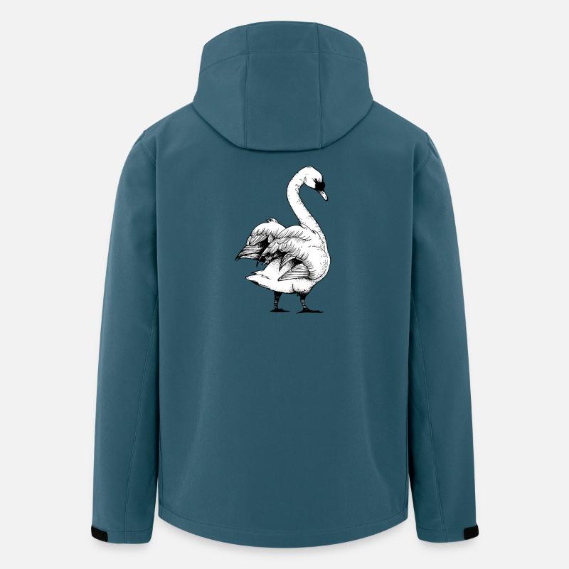 Schwan - Recycelte Männer Softshell-Jacke von Stanley/Stella - Dunkles Petrol