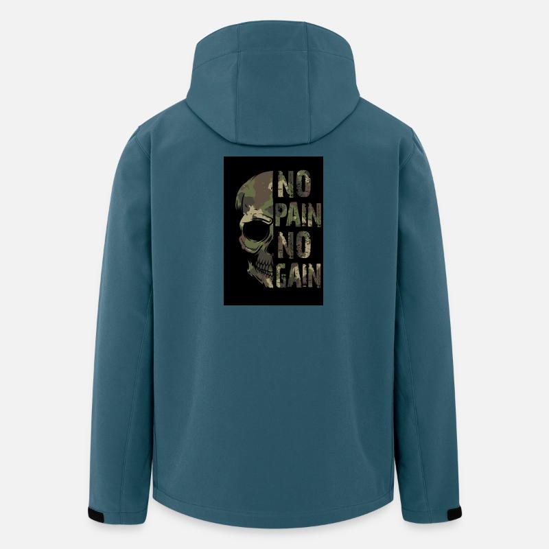 No Pain no Gain - Recycelte Männer Softshell-Jacke von Stanley/Stella - Dunkles Petrol