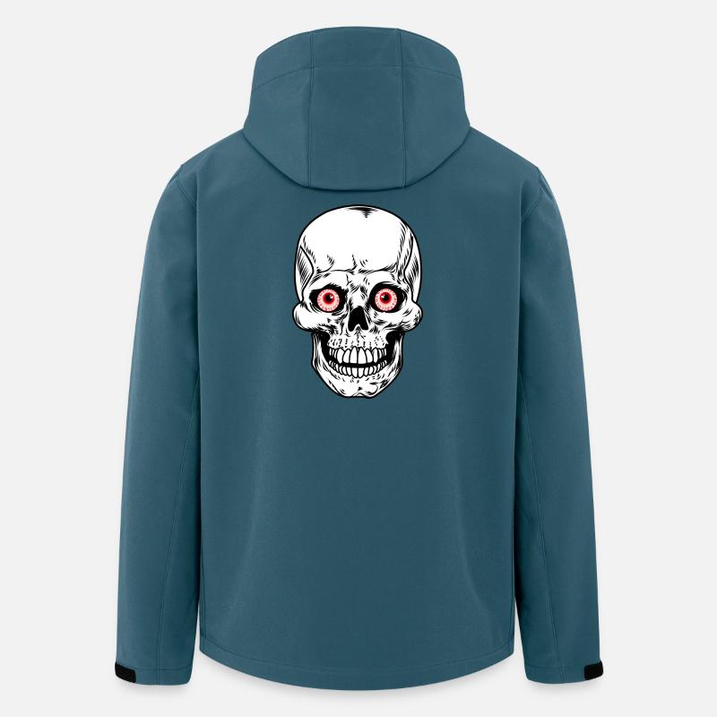 Skelettschädel mit roten Augäpfeln - Recycelte Männer Softshell-Jacke von Stanley/Stella - Dunkles Petrol