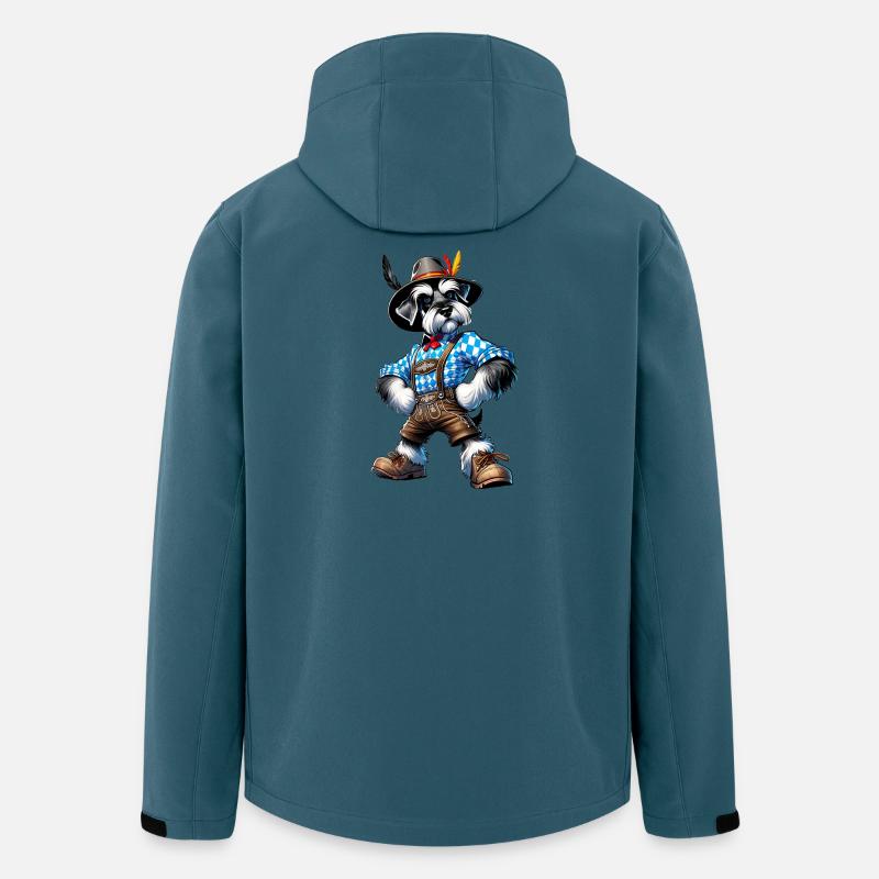 Schnauzer Hund Bayern - Recycelte Männer Softshell-Jacke von Stanley/Stella - Dunkles Petrol