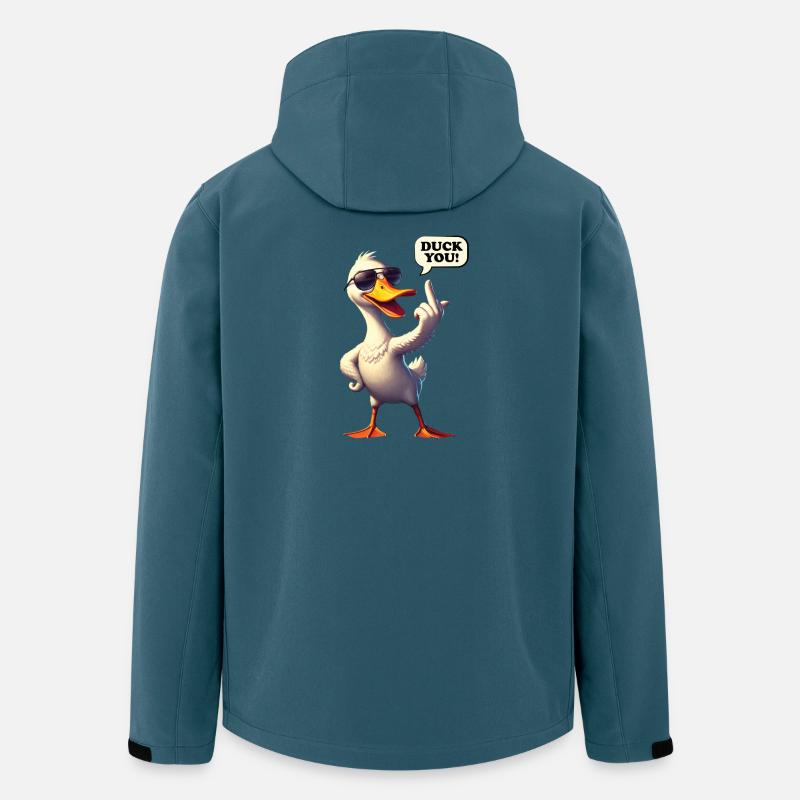 Funny Comic "DuckYou" Duck - Men’s Recycled Softshell Jacket by Stanley/Stella - stargazer