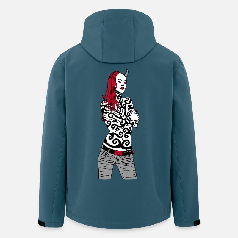 Dämonenfrau - Recycelte Männer Softshell-Jacke von Stanley/Stella - Dunkles Petrol
