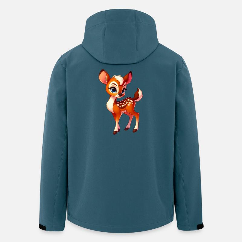 Rehbraun - Recycelte Männer Softshell-Jacke von Stanley/Stella - Dunkles Petrol