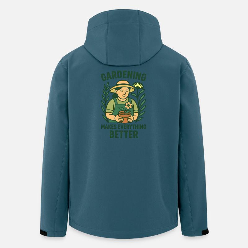 Garten Gartenarbeit - Recycelte Männer Softshell-Jacke von Stanley/Stella - Dunkles Petrol