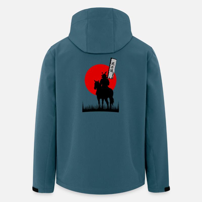 BUSHIDO, SAMURAI-KRIEGER-CODE | 8K SAUBERE SILHOUTTE - Recycelte Männer Softshell-Jacke von Stanley/Stella - Dunkles Petrol