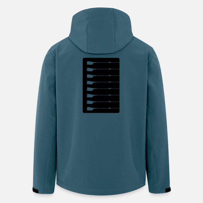 Achter Ruder – Silhouette  - Recycelte Männer Softshell-Jacke von Stanley/Stella - Dunkles Petrol