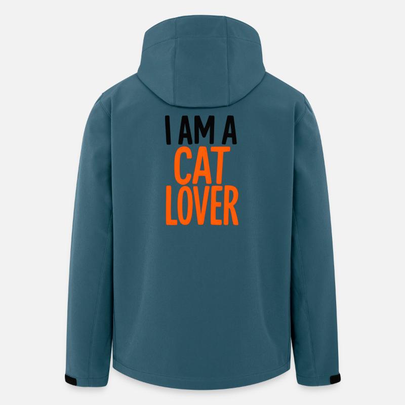Neon Katzen Liebhaber - Recycelte Männer Softshell-Jacke von Stanley/Stella - Dunkles Petrol