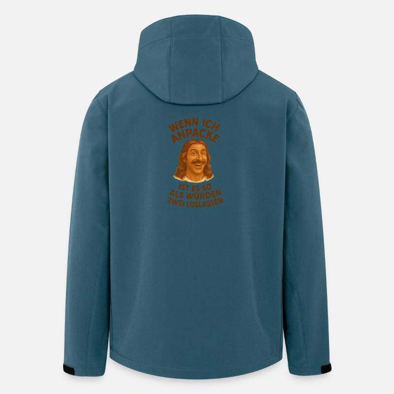 anpacken Design - Recycelte Männer Softshell-Jacke von Stanley/Stella - Dunkles Petrol