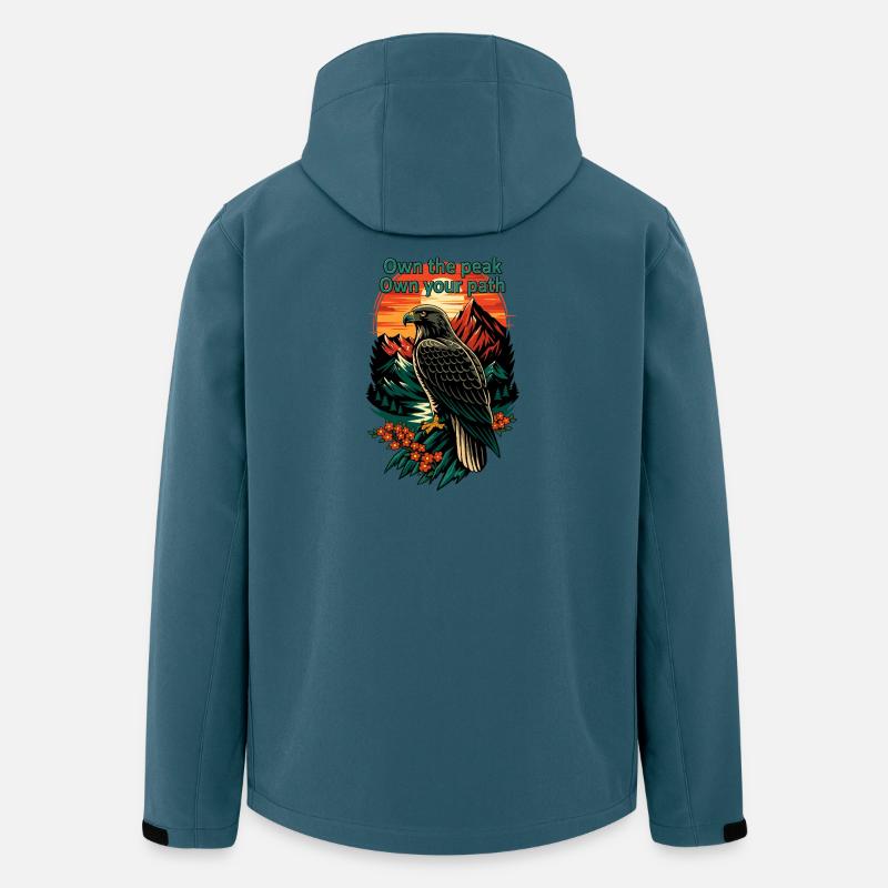 Besitze den Peak Eagle Path - Recycelte Männer Softshell-Jacke von Stanley/Stella - Dunkles Petrol