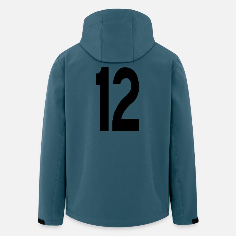 12 Nummern - Recycelte Männer Softshell-Jacke von Stanley/Stella - Dunkles Petrol