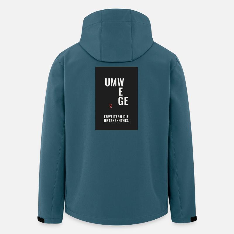 Umwege machen ortskundig - Recycelte Männer Softshell-Jacke von Stanley/Stella - Dunkles Petrol