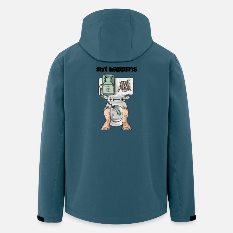 Klo Telefon Skit händer - Softshelljacka herr i återvunnen polyester Discoverer Stanley/Stella - mörk petrol
