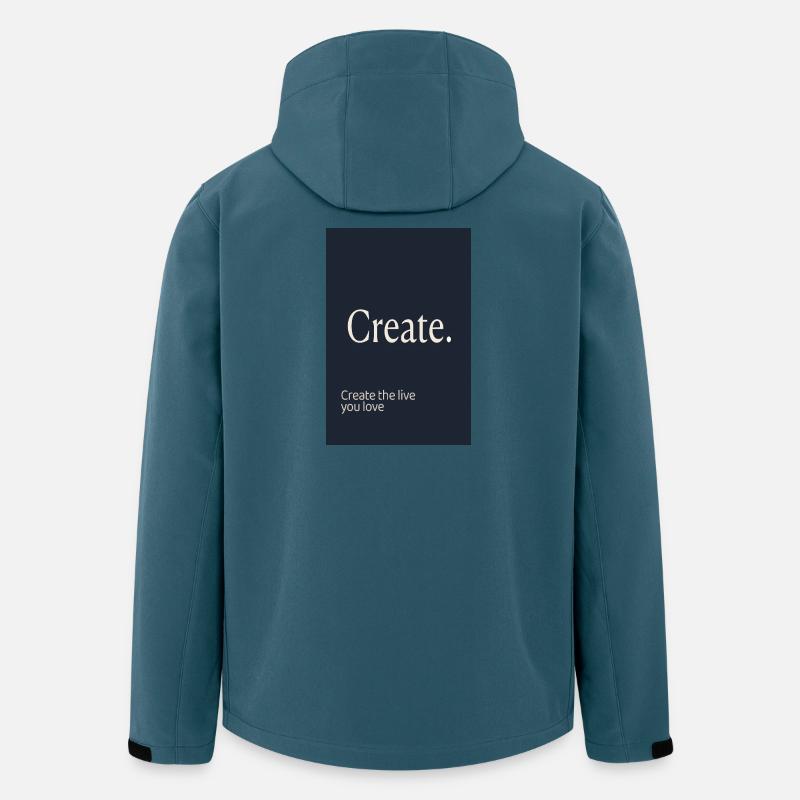 Create. – Minimalist Motivation Design - Recycelte Männer Softshell-Jacke von Stanley/Stella - Dunkles Petrol