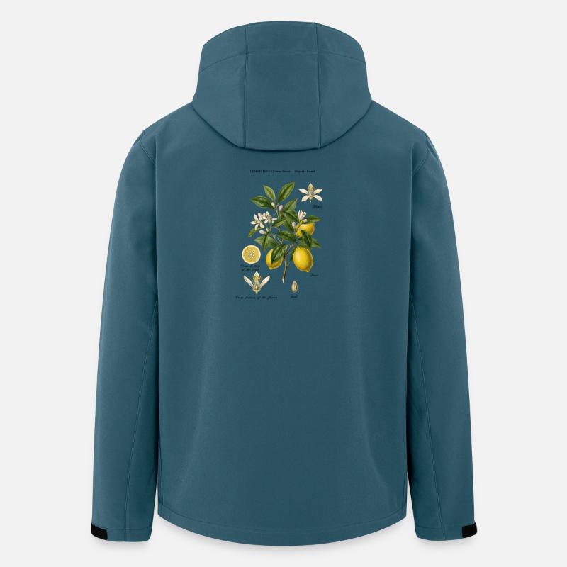 Ramo botanico vintage Lemon Tree - Giacca softshell uomo in poliestere riciclato di Stanley/Stella - petrolio scuro