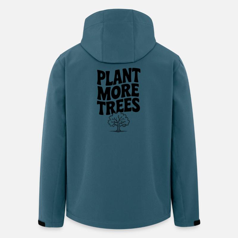 Pflanze mehr Bäume - Recycelte Männer Softshell-Jacke von Stanley/Stella - Dunkles Petrol