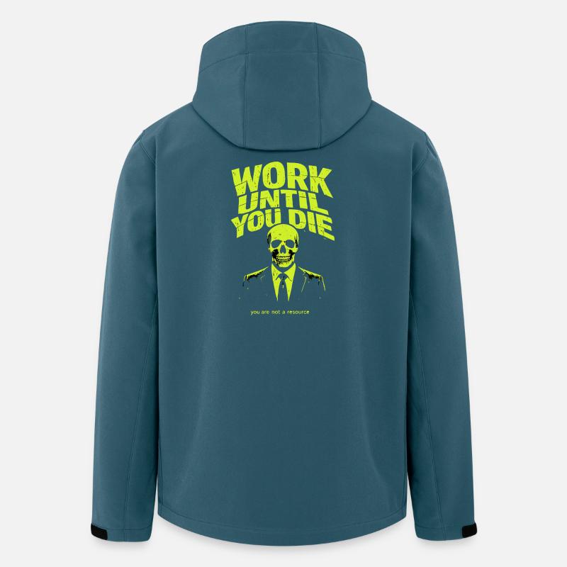 Working To The Death – Skull Style - Men’s Recycled Softshell Jacket by Stanley/Stella - stargazer