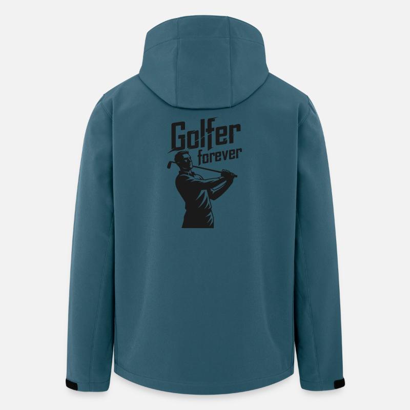 Golfer Forever - Golf Silhouette - Recycelte Männer Softshell-Jacke von Stanley/Stella - Dunkles Petrol