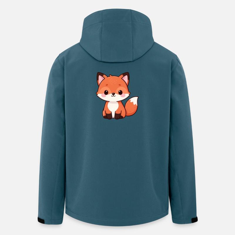 Cute Fox Kawaii Gift - Men’s Recycled Softshell Jacket by Stanley/Stella - stargazer