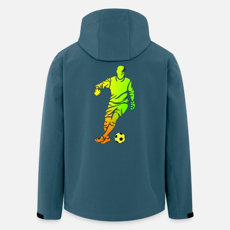 Fußball - Recycelte Männer Softshell-Jacke von Stanley/Stella - Dunkles Petrol