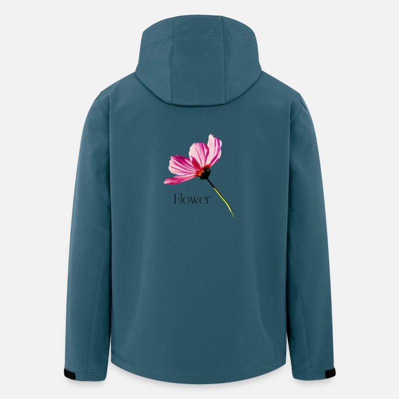 Blume - Recycelte Männer Softshell-Jacke von Stanley/Stella - Dunkles Petrol