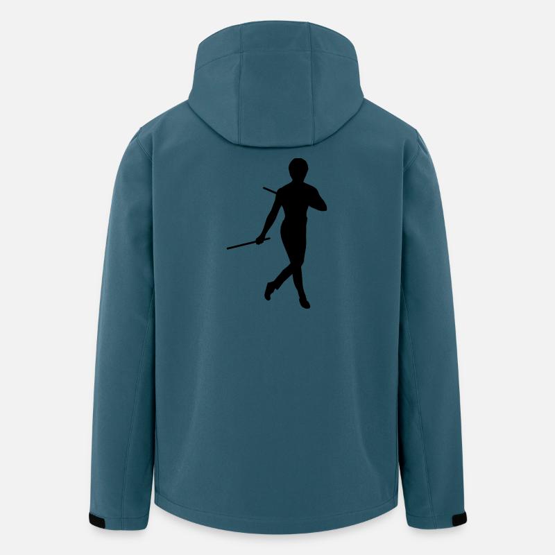 Bruce Lee Kung Fu Escrima Schattenfigur - Recycelte Männer Softshell-Jacke von Stanley/Stella - Dunkles Petrol