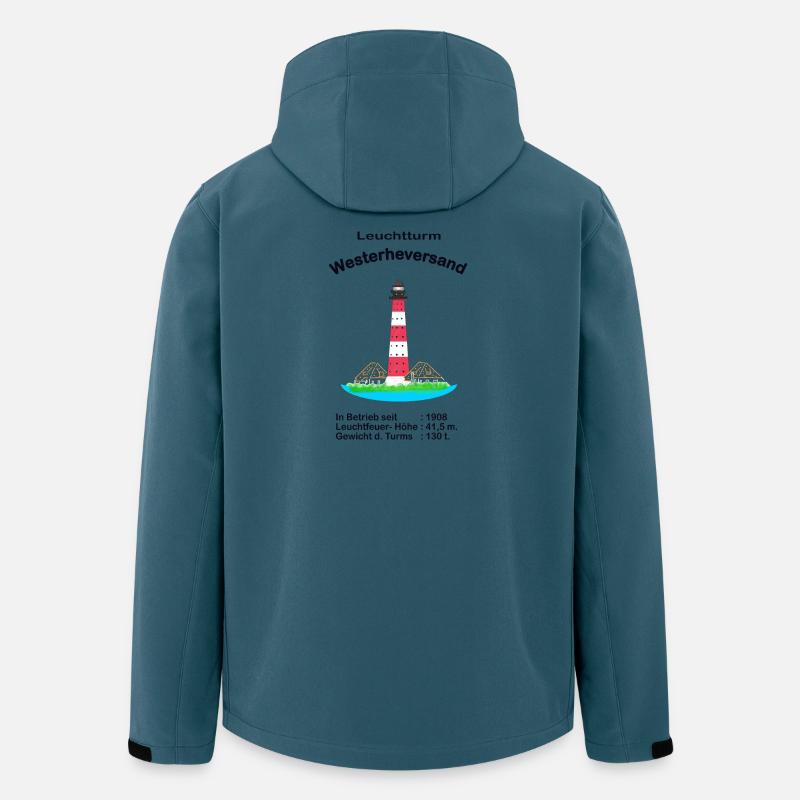 Westerheversand Leuchtturm Motiv, handgezeichnet - Recycelte Männer Softshell-Jacke von Stanley/Stella - Dunkles Petrol