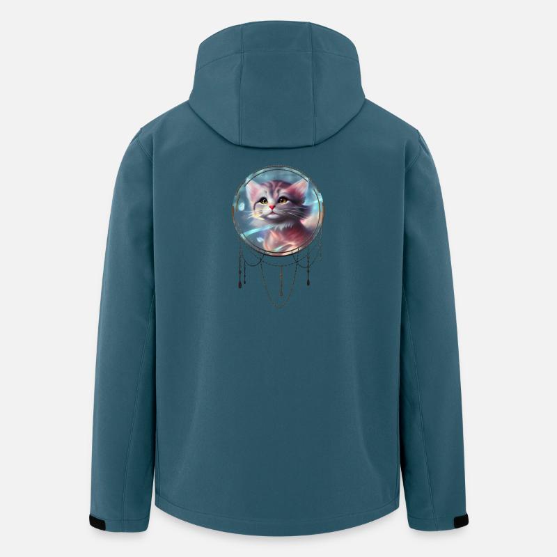 Süßes kleines Kätzchen - Recycelte Männer Softshell-Jacke von Stanley/Stella - Dunkles Petrol