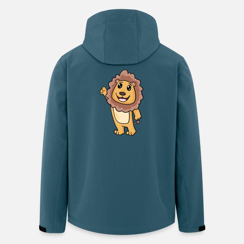 Löwe Motiv für Kinder - Recycelte Männer Softshell-Jacke von Stanley/Stella - Dunkles Petrol