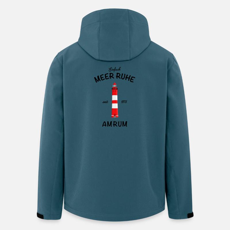 Leuchtturm auf Amrum, Einfach Meer Ruhe, Nordsee - Recycelte Männer Softshell-Jacke von Stanley/Stella - Dunkles Petrol