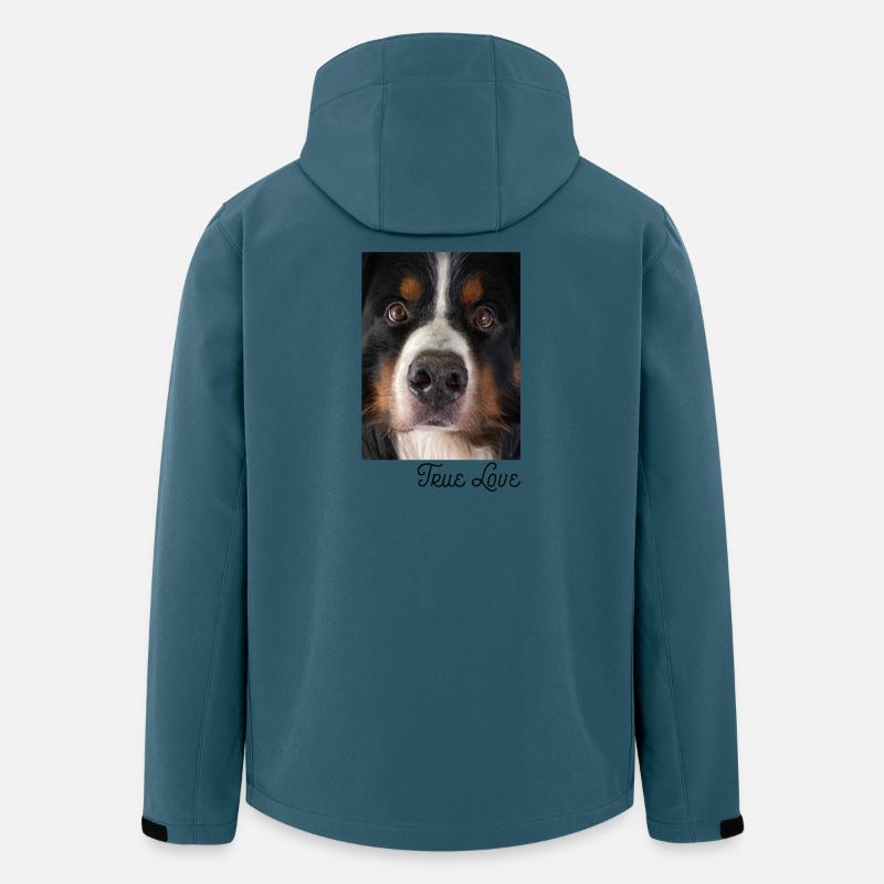 Gesicht Berner Sennenhund - Recycelte Männer Softshell-Jacke von Stanley/Stella - Dunkles Petrol