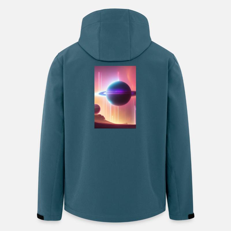 Weltall, Planeten - Recycelte Männer Softshell-Jacke von Stanley/Stella - Dunkles Petrol