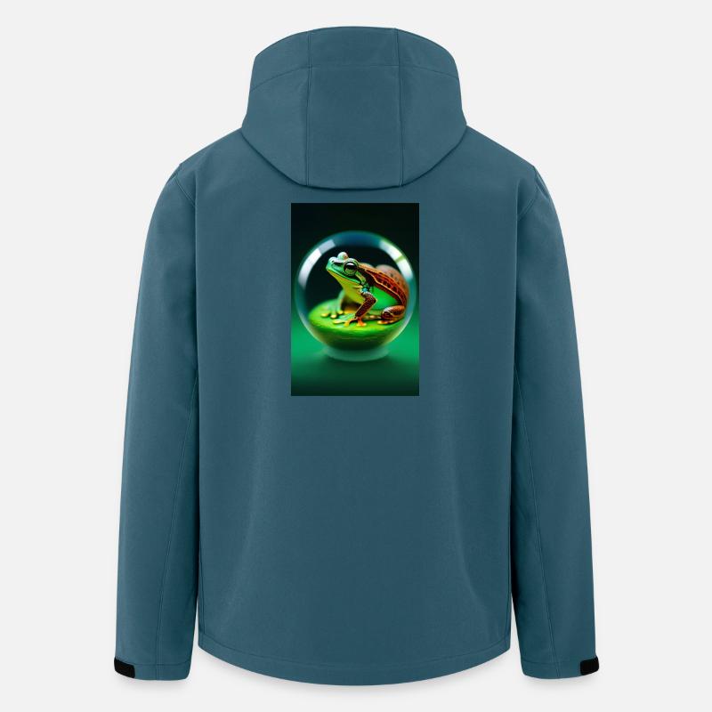 Frosch in einer Kugel - Recycelte Männer Softshell-Jacke von Stanley/Stella - Dunkles Petrol