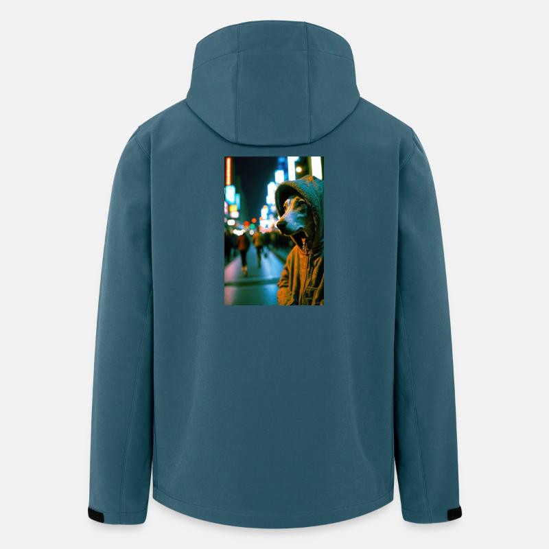 Cyrano auf der Straße 01 - Recycelte Männer Softshell-Jacke von Stanley/Stella - Dunkles Petrol