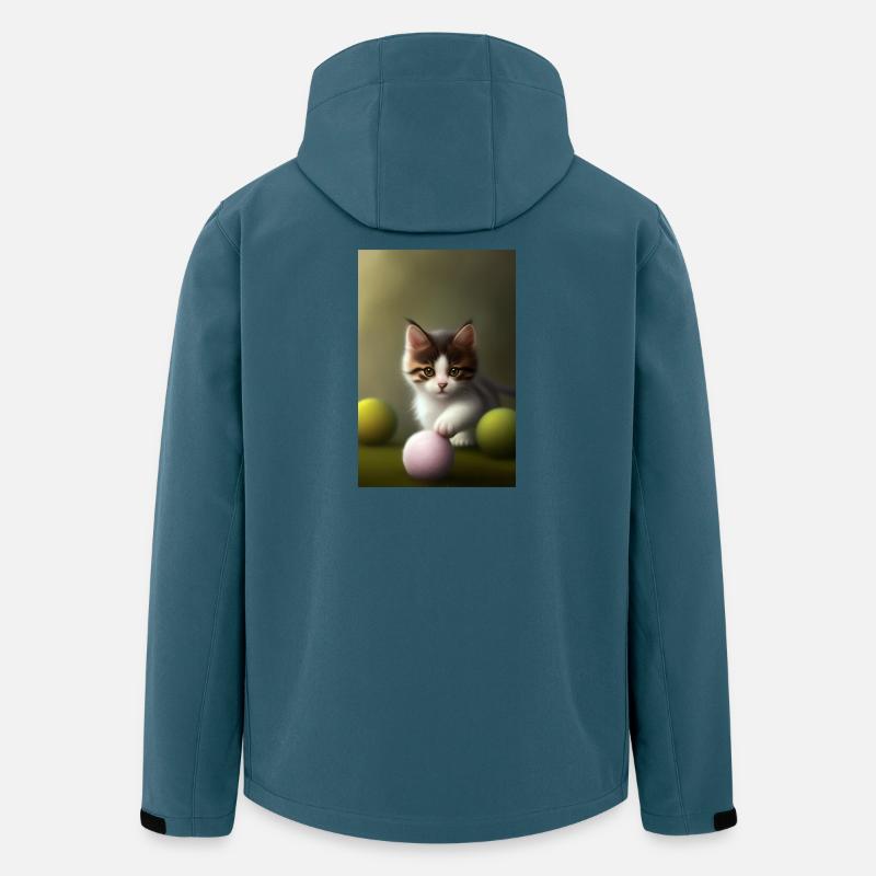 Baby Katze - Recycelte Männer Softshell-Jacke von Stanley/Stella - Dunkles Petrol
