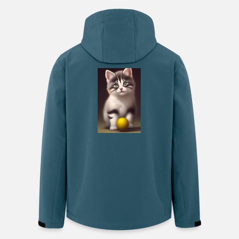 Baby Katze - Recycelte Männer Softshell-Jacke von Stanley/Stella - Dunkles Petrol