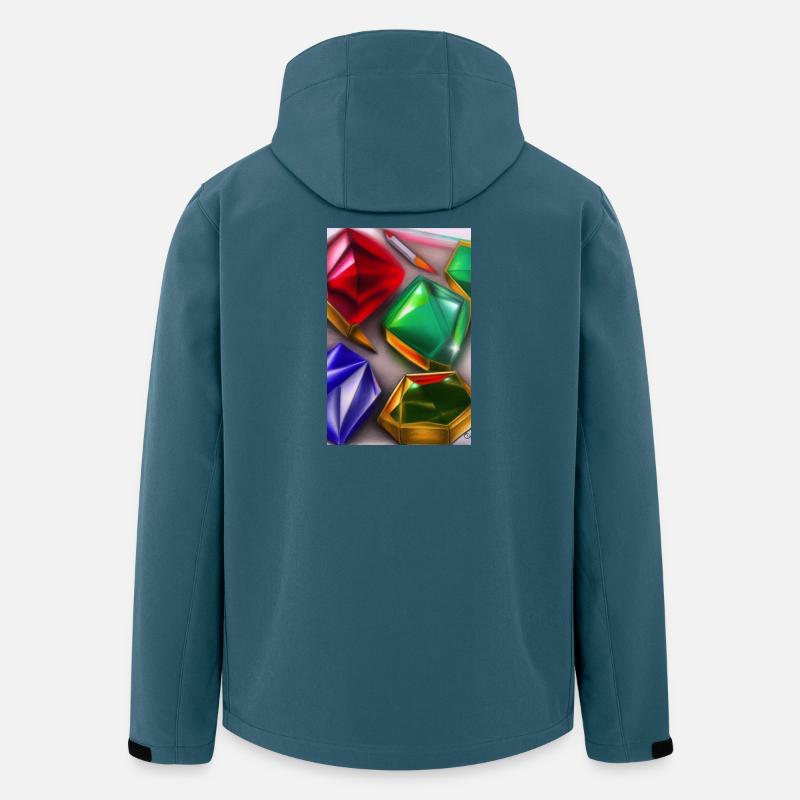Edelsteine - Recycelte Männer Softshell-Jacke von Stanley/Stella - Dunkles Petrol