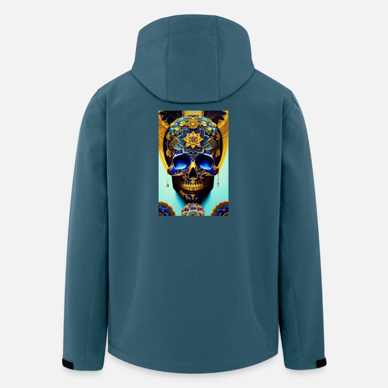 Blauer Totenkopf - Recycelte Männer Softshell-Jacke von Stanley/Stella - Dunkles Petrol
